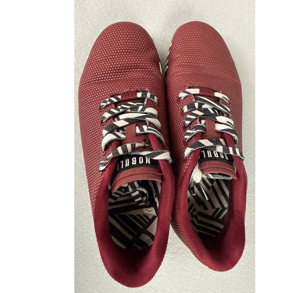 NOBULL‎ Cabernet Zebra Mesh Trainer Shoes Mens Size 7 Womens 8.5 Hipster Low Top